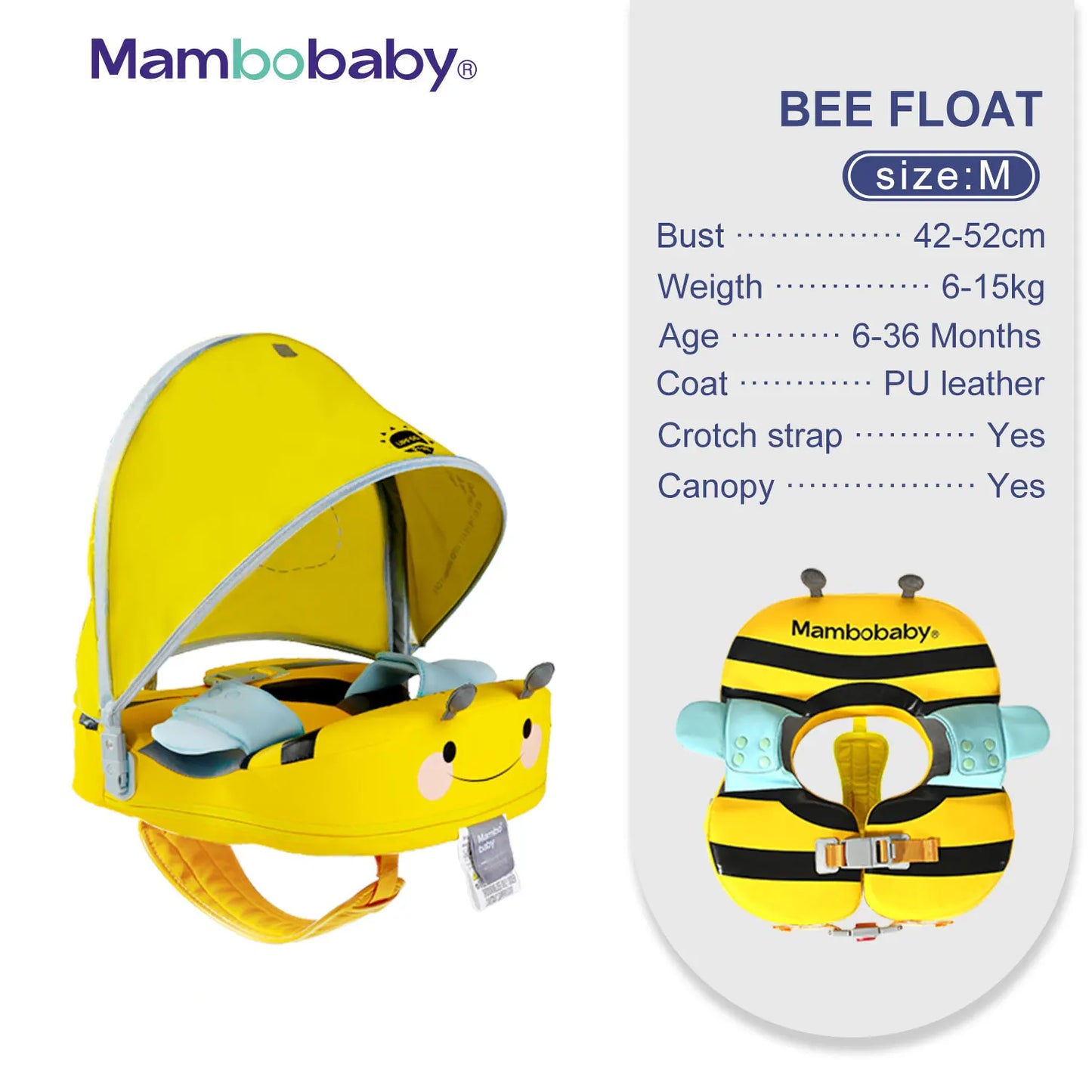BamBinoFloat Non-Inflatable with Sunshade